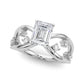 Split Shank Scattered Diamond Engagement Ring