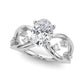 Split Shank Scattered Diamond Engagement Ring