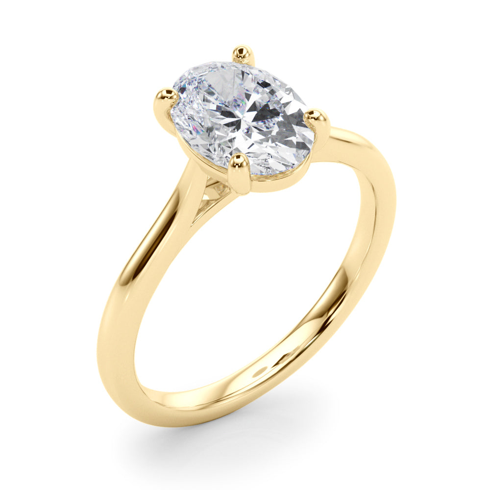 Solitaire Oval Engagement Ring