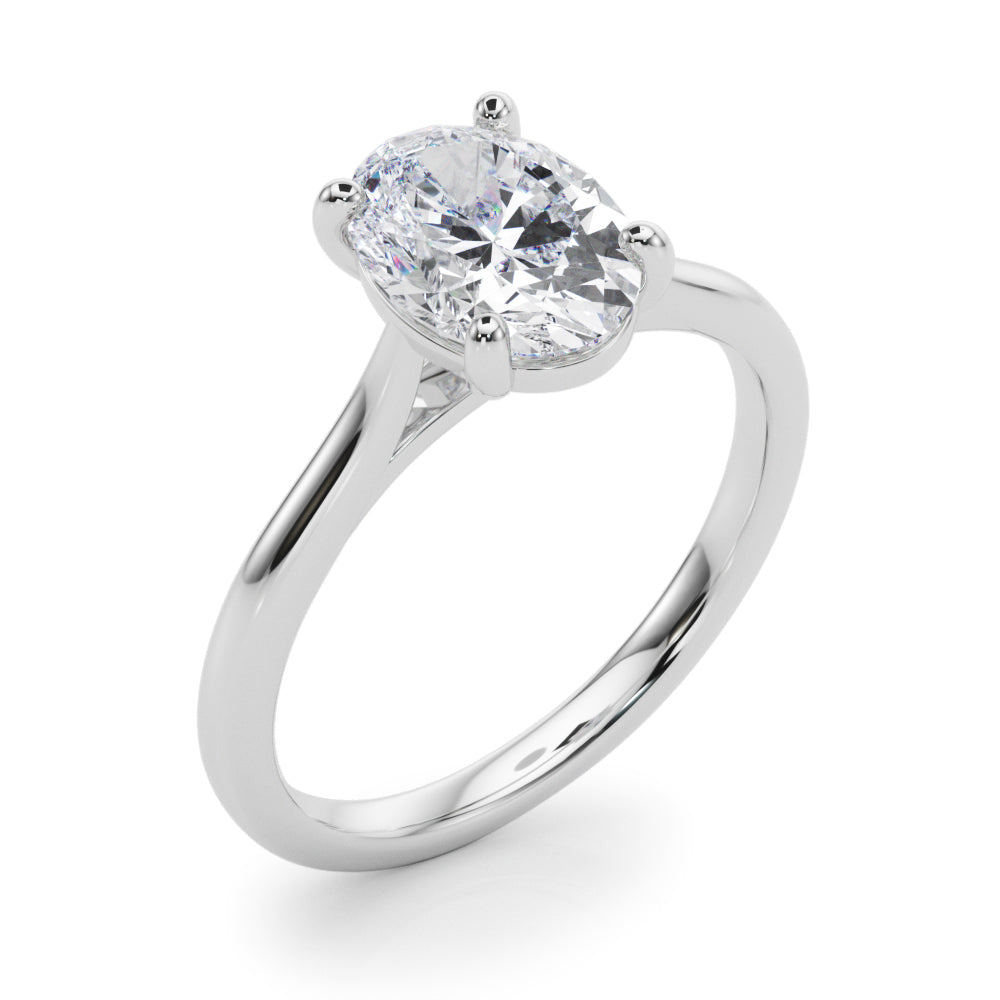 Solitaire Oval Engagement Ring
