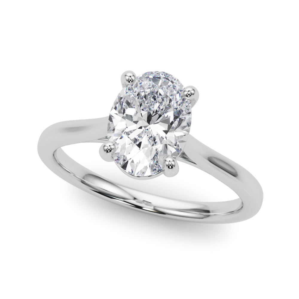 Solitaire Oval Engagement Ring