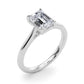 Solitaire Emerald Cut Engagement Ring