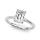 Solitaire Emerald Cut Engagement Ring