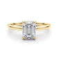 Solitaire Emerald Cut Engagement Ring