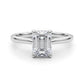 Solitaire Emerald Cut Engagement Ring