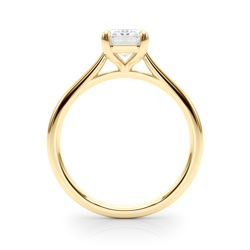 Solitaire Emerald Cut Engagement Ring