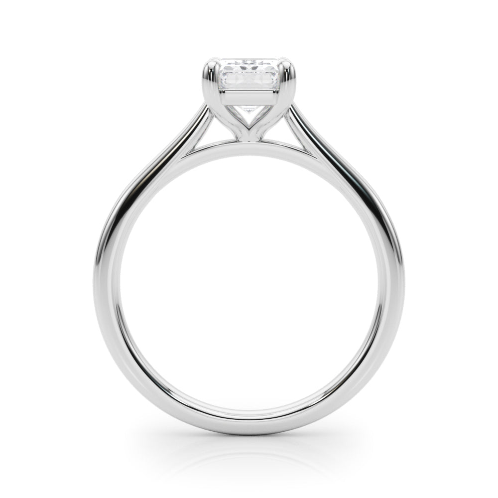 Solitaire Emerald Cut Engagement Ring