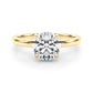 Round Hidden Halo Engagement Ring