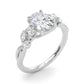 Scattered Oval Engagement Ring