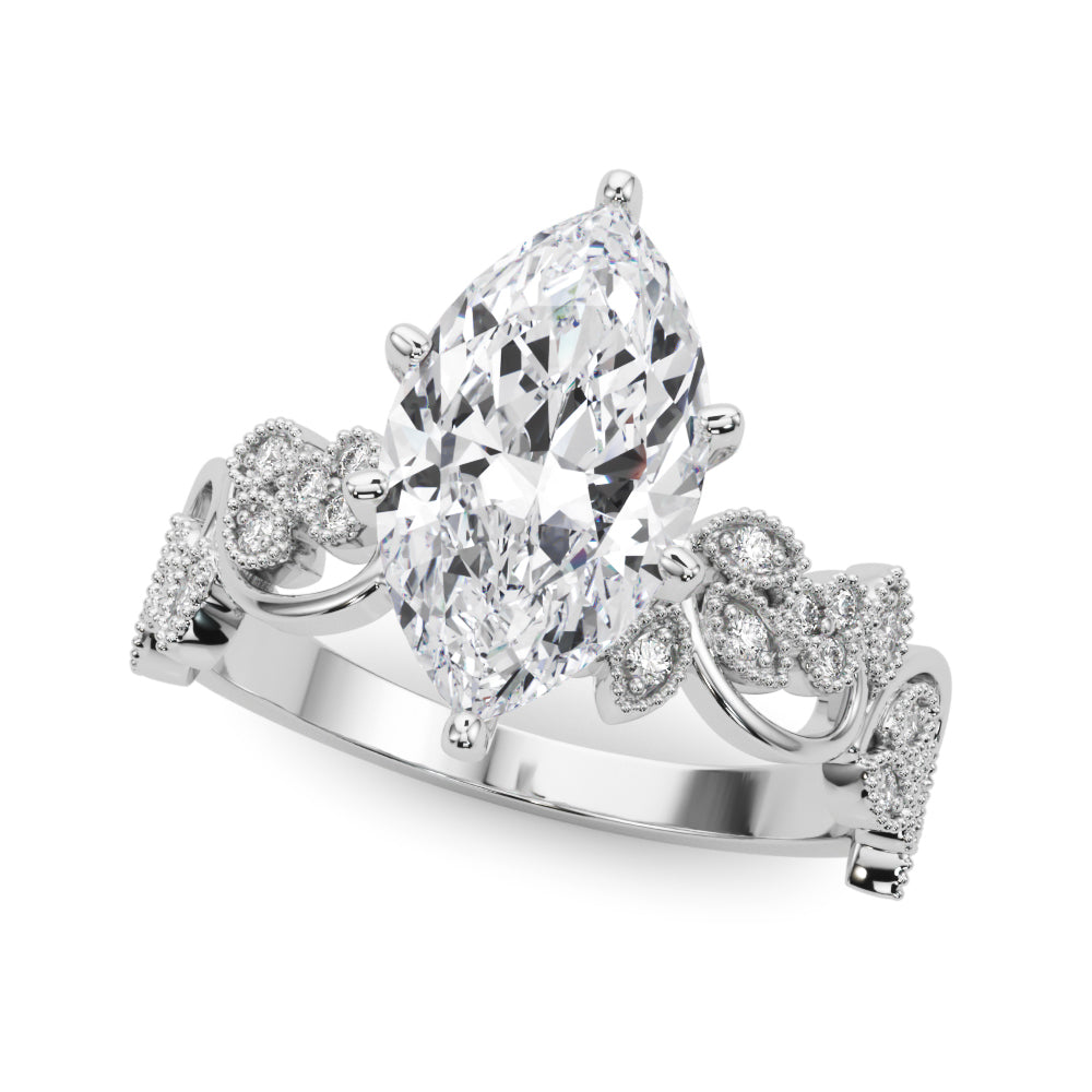 Floral Engagement Ring