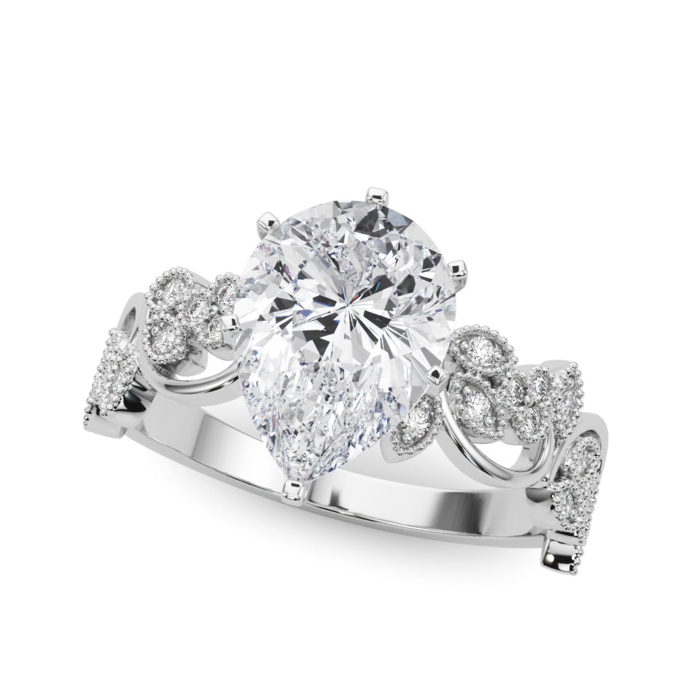 Floral Engagement Ring