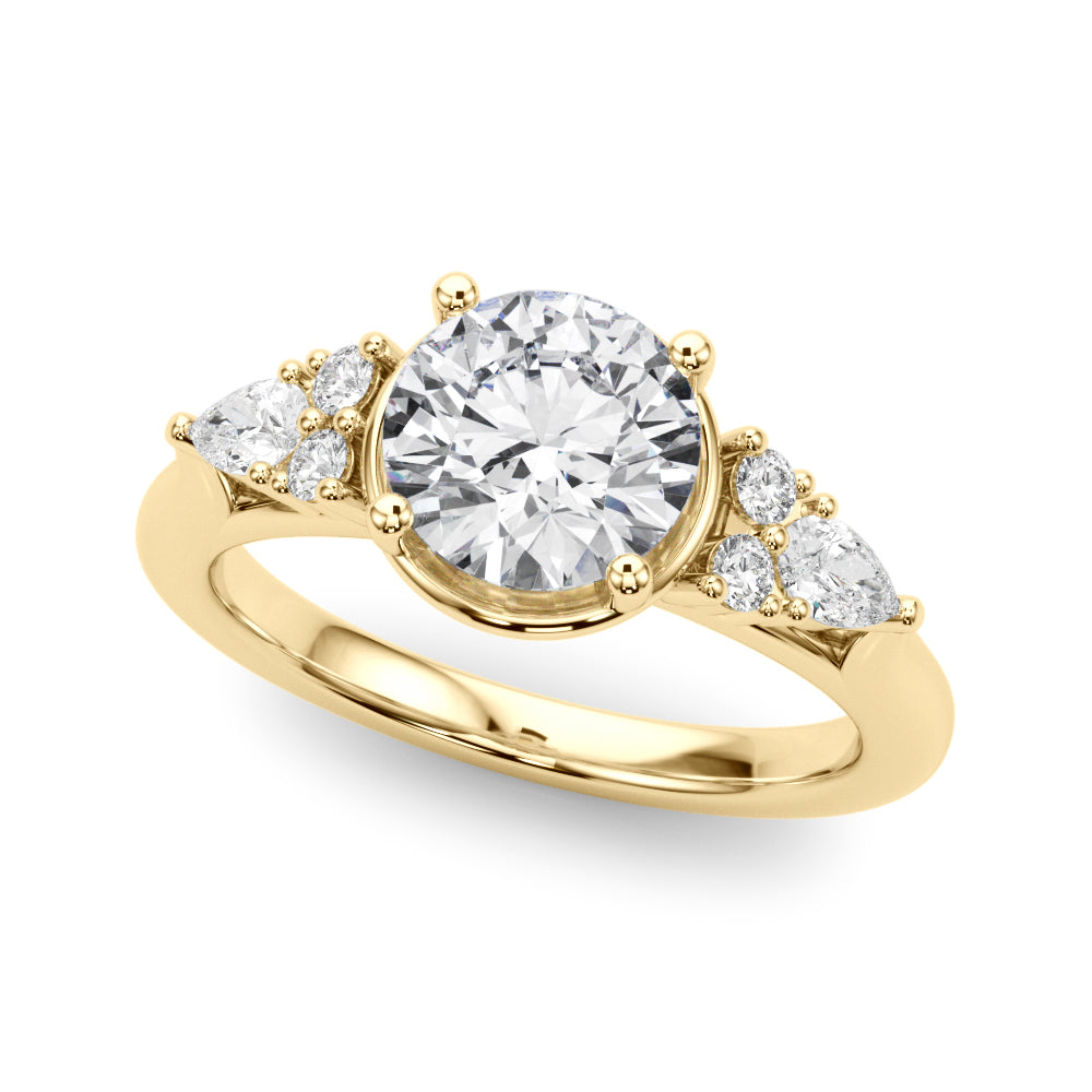 Contemporary Round Engagement Ring