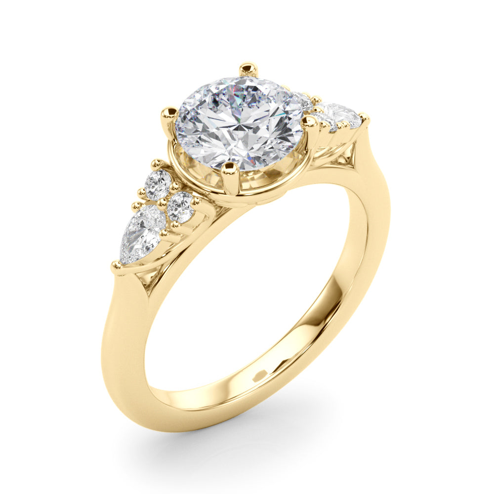 Contemporary Round Engagement Ring