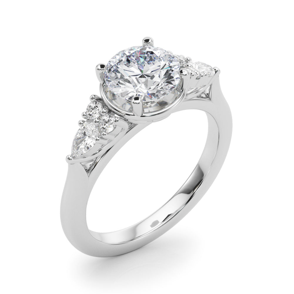 Contemporary Round Engagement Ring
