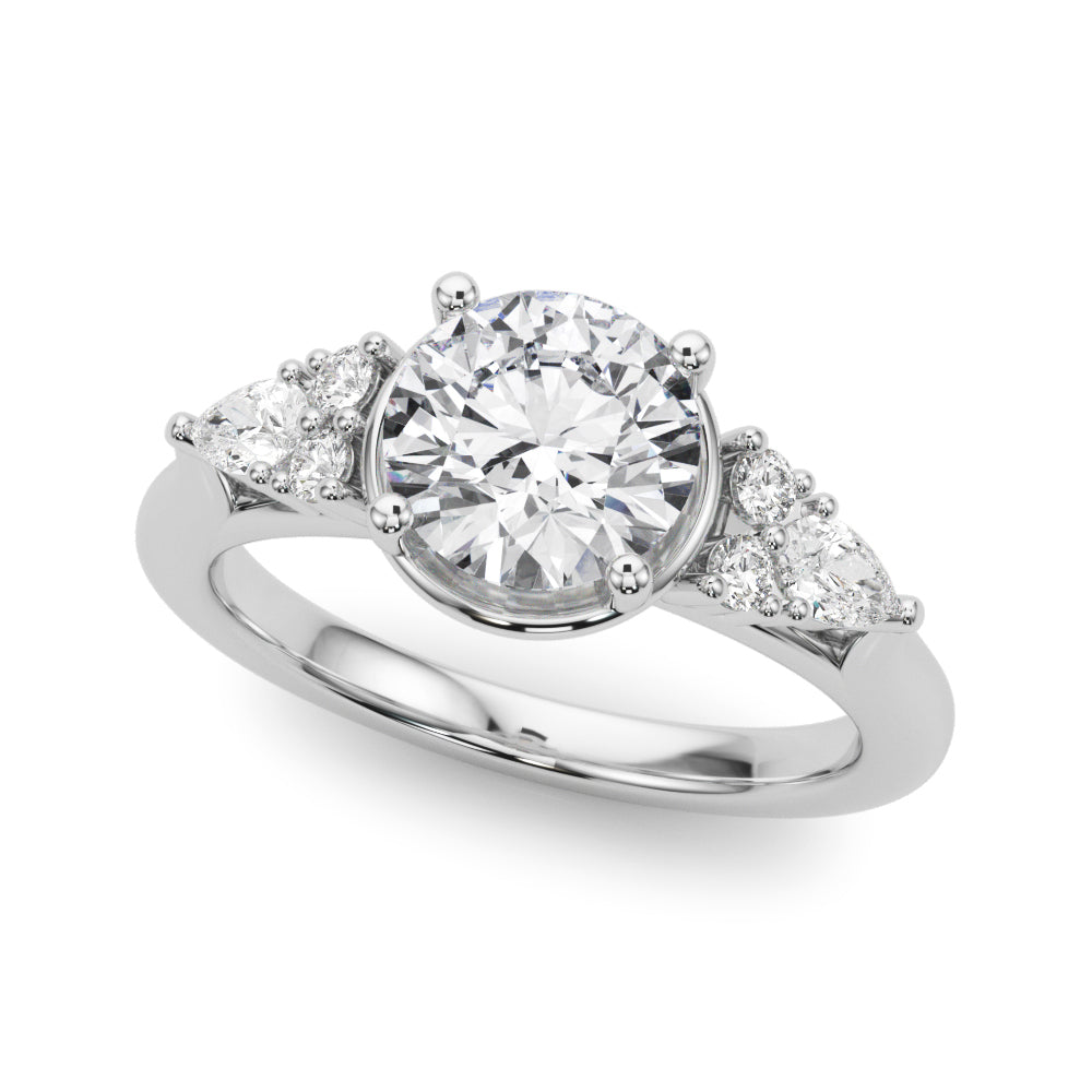 Contemporary Round Engagement Ring
