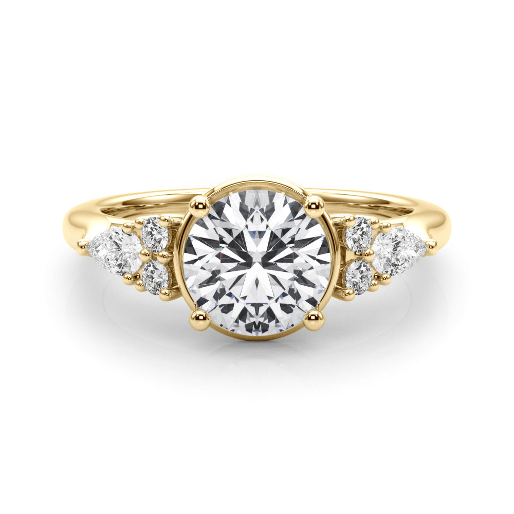 Contemporary Round Engagement Ring