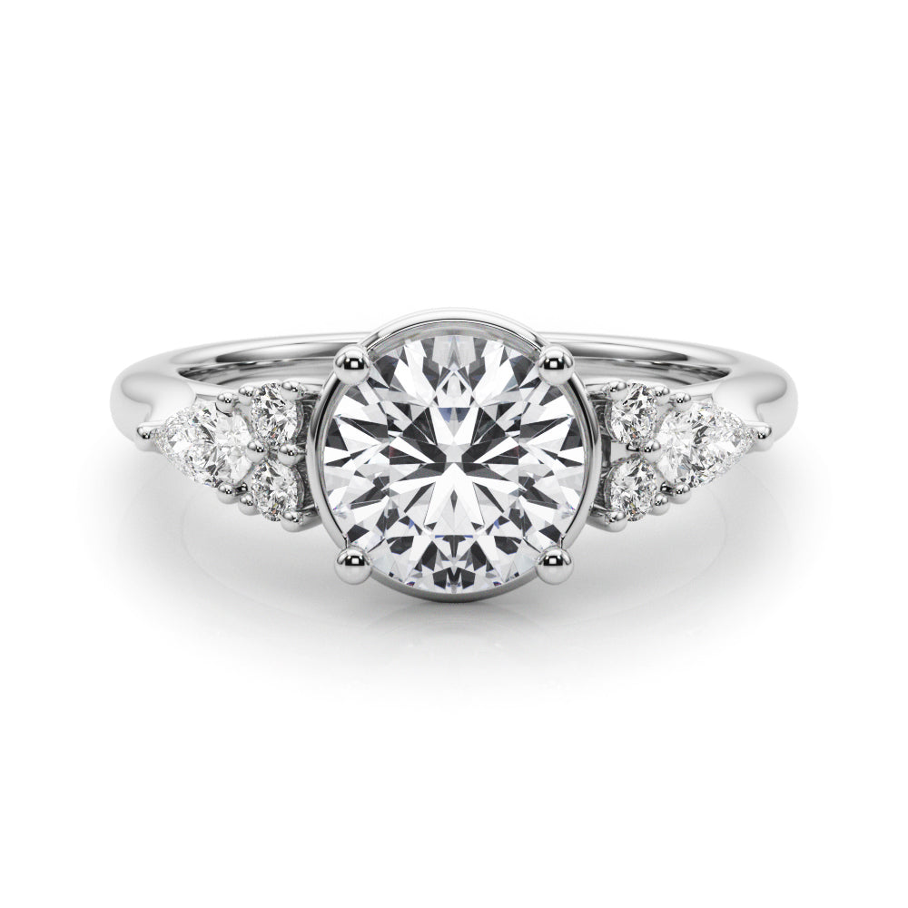 Contemporary Round Engagement Ring