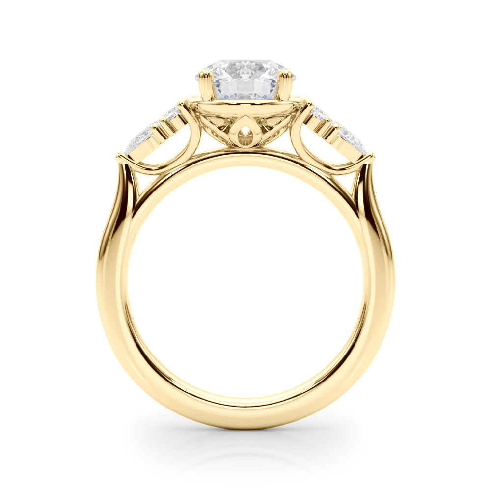 Contemporary Round Engagement Ring