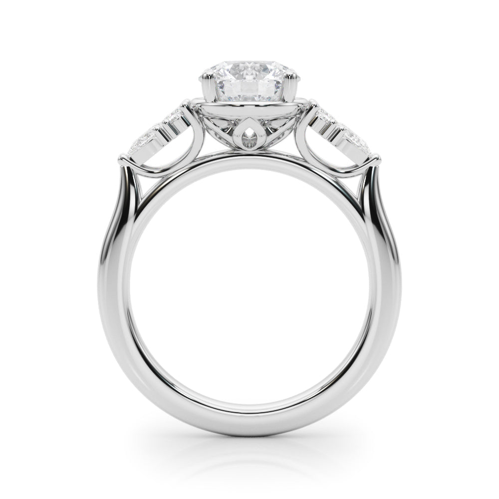 Contemporary Round Engagement Ring