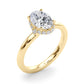Hidden Halo Oval Engagement Ring