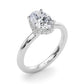 Hidden Halo Oval Engagement Ring