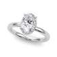 Hidden Halo Oval Engagement Ring