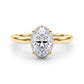 Hidden Halo Oval Engagement Ring
