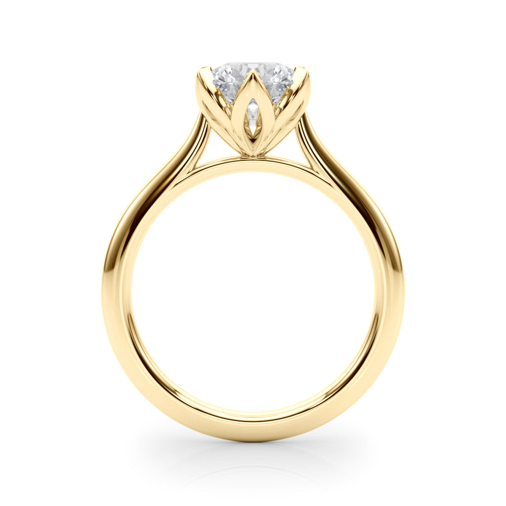 6-Prong Round Tulip Solitaire Engagement Ring