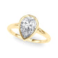 Bezel Set Pear Solitaire Engagement Ring