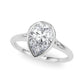 Bezel Set Pear Solitaire Engagement Ring