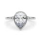 Bezel Set Pear Solitaire Engagement Ring