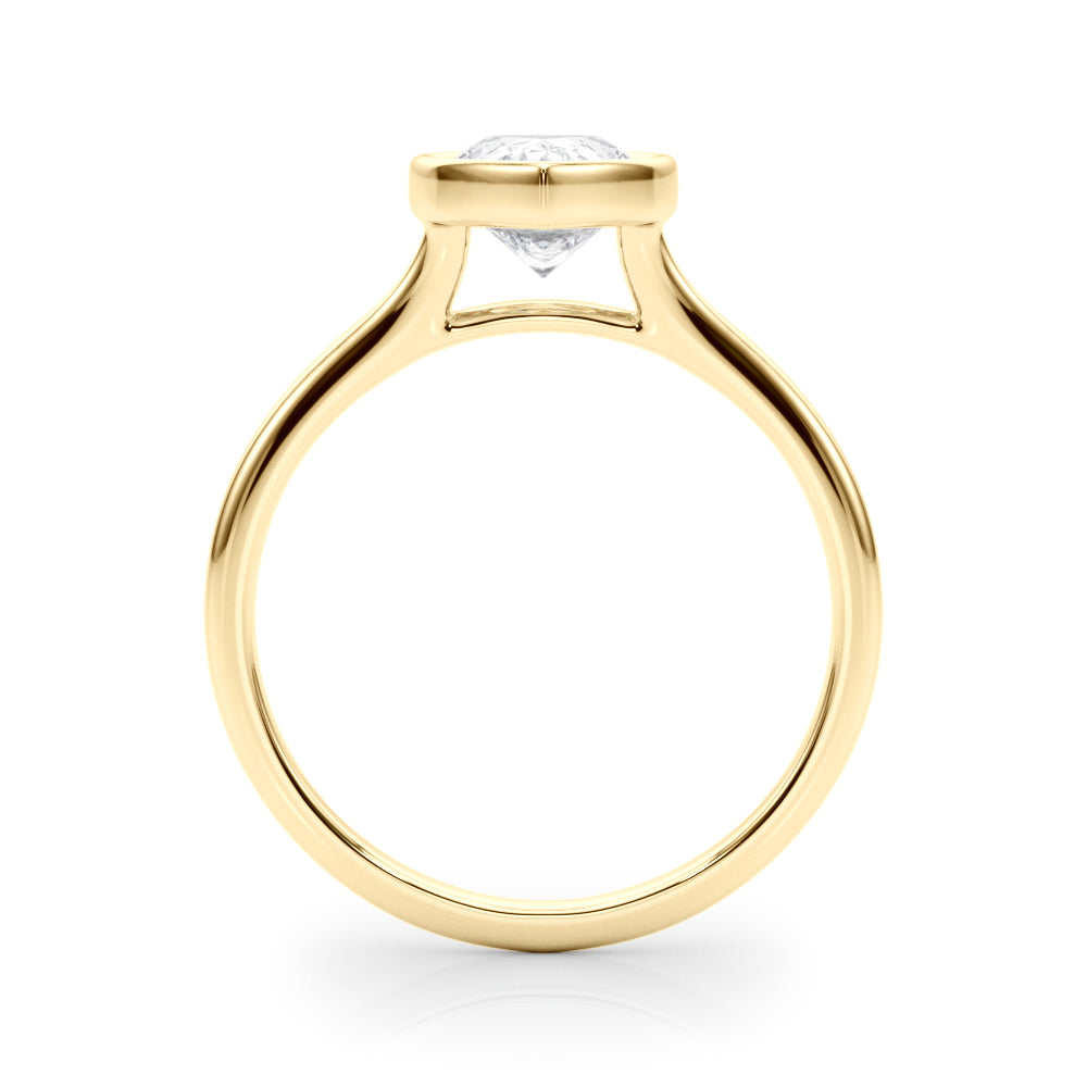 Bezel Set Pear Solitaire Engagement Ring