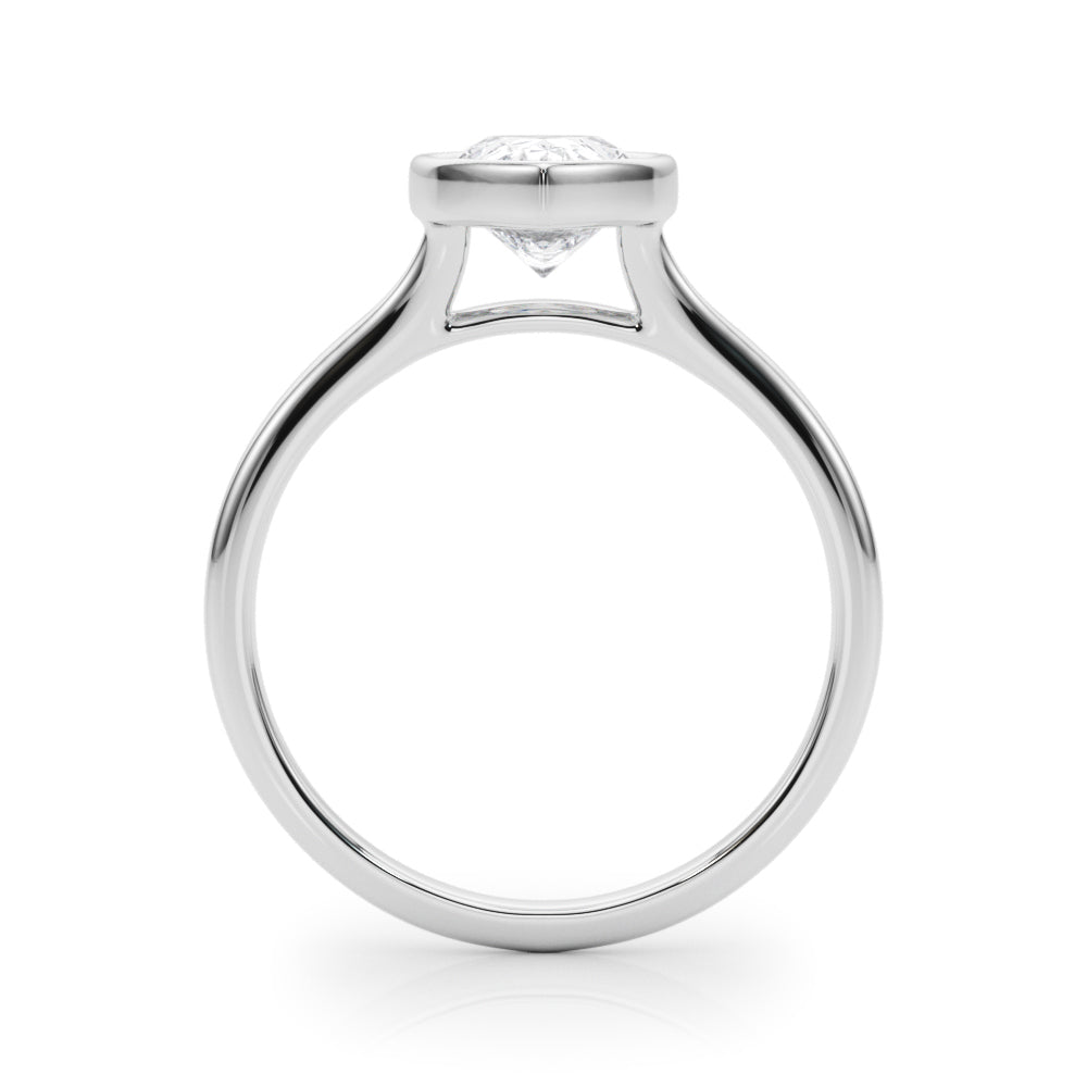 Bezel Set Pear Solitaire Engagement Ring