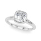 Bezel Set Cushion Solitaire Engagement Ring