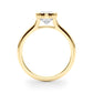 Bezel Set Cushion Solitaire Engagement Ring