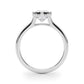Bezel Set Cushion Solitaire Engagement Ring