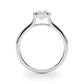 Bezel Set Emerald Cut Solitaire Engagement RIng