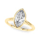 Bezel Set Marquise Solitaire Engagement Ring