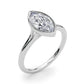 Bezel Set Marquise Solitaire Engagement Ring