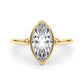 Bezel Set Marquise Solitaire Engagement Ring