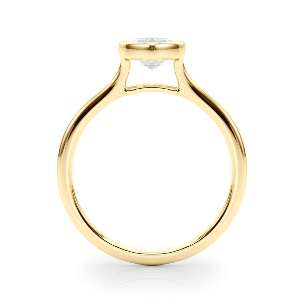 Bezel Set Marquise Solitaire Engagement Ring