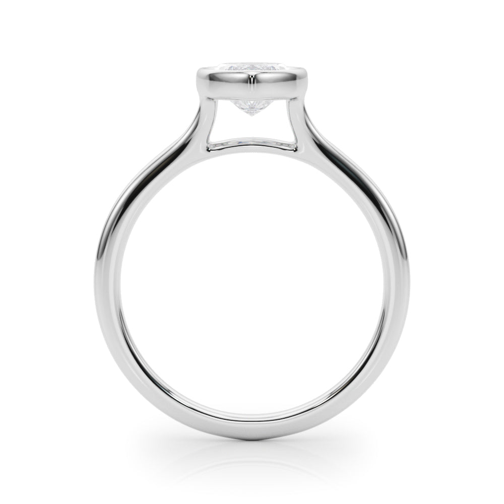 Bezel Set Marquise Solitaire Engagement Ring