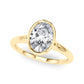 Bezel Set Oval Solitaire Engagement Ring