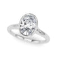 Bezel Set Oval Solitaire Engagement Ring