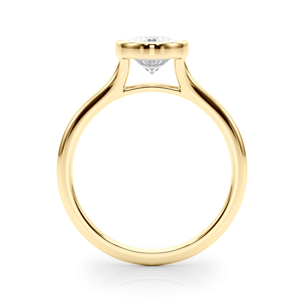 Bezel Set Oval Solitaire Engagement Ring