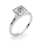 Bezel Set Princess Cut Solitaire Engagement Ring