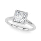 Bezel Set Princess Cut Solitaire Engagement Ring