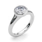 Round Bezel Set Solitaire Engagement Ring