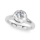 Round Bezel Set Solitaire Engagement Ring