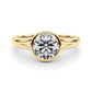 Round Bezel Set Solitaire Engagement Ring